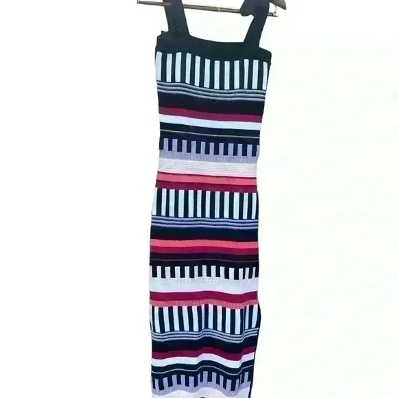 ANTHROPOLOGIE SYDNEY PIANO STRIPE MARIANN KNIT MIDI DRESS by AZULU 6 - Picture 3 of 11